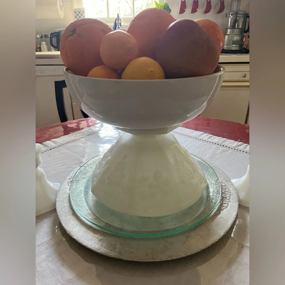 COPY - Vintage Milk Glass Pedestal Bowl